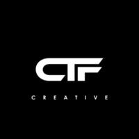 ctf brief eerste logo ontwerp sjabloon vector illustratie