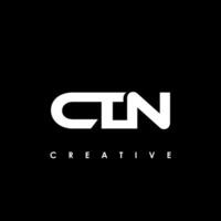 ctn brief eerste logo ontwerp sjabloon vector illustratie