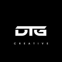 dtg brief eerste logo ontwerp sjabloon vector illustratie