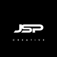 jsp brief eerste logo ontwerp sjabloon vector illustratie