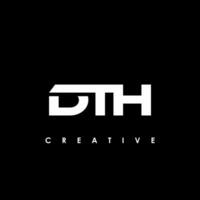 dth brief eerste logo ontwerp sjabloon vector illustratie