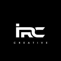 irc brief eerste logo ontwerp sjabloon vector illustratie