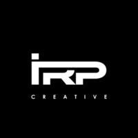 irp brief eerste logo ontwerp sjabloon vector illustratie