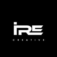 ire brief eerste logo ontwerp sjabloon vector illustratie