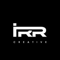 irr brief eerste logo ontwerp sjabloon vector illustratie