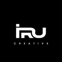 iru brief eerste logo ontwerp sjabloon vector illustratie