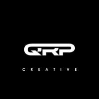 qrp brief eerste logo ontwerp sjabloon vector illustratie