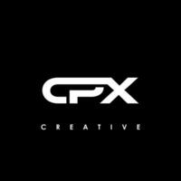 cpx brief eerste logo ontwerp sjabloon vector illustratie