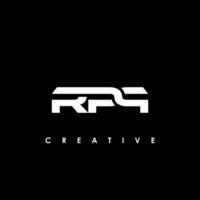 rpq brief eerste logo ontwerp sjabloon vector illustratie