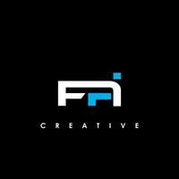 fpi brief eerste logo ontwerp sjabloon vector illustratie
