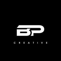 bp brief eerste logo ontwerp sjabloon vector illustratie