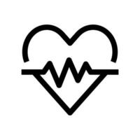 vector pictogram, hartslag medische pictogram lijnstijl