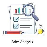 verkoopanalyse en statistieken vector