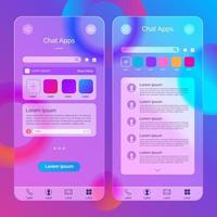 chat-apps uiux glasmorfisme-sjabloon