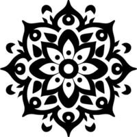 mandala, minimalistische en gemakkelijk silhouet - vector illustratie