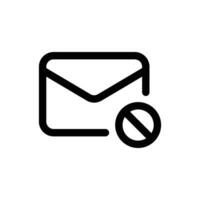blok e-mail icoon in modieus schets stijl geïsoleerd Aan wit achtergrond. blok e-mail silhouet symbool voor uw website ontwerp, logo, app, ui. vector illustratie, eps10.