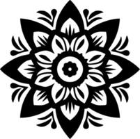 mandala, minimalistische en gemakkelijk silhouet - vector illustratie