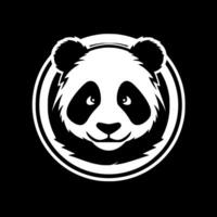 panda, zwart en wit vector illustratie