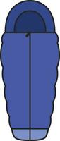 blauw slapen zak icoon. vlak illustratie van blauw slapen zak vector icoon voor web ontwerp