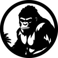 gorilla - minimalistische en vlak logo - vector illustratie