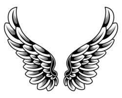 vrij vector wijnoogst engel Vleugels tatoeëren