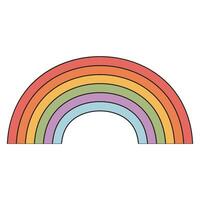 retro regenboog icoon, liefde symbool, lgbt vector