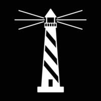 vuurtoren icoon vector logo sjabloon. toren icoon