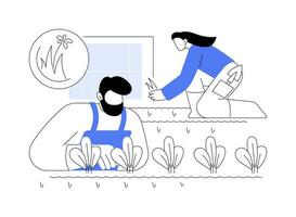 aanplant Hoes gewassen geïsoleerd tekenfilm vector illustraties.