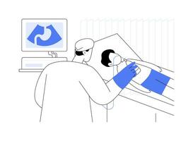 pediatrisch echocardiogram abstract concept vector illustratie.