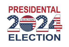 2024 presidentieel verkiezing dag in Verenigde Staten van Amerika, november 5, kaart ontwerp. stemmen voor uw toekomst vector