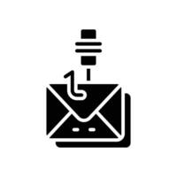 e-mail phishing icoon. vector glyph icoon voor uw website, mobiel, presentatie, en logo ontwerp.