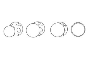 maan- verduistering schets infographic in vlak tekenfilm stijl vector