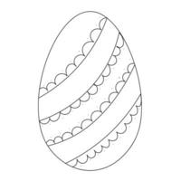 Pasen ei getrokken in tekening stijl Aan wit achtergrond. vector