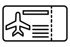 instappen voorbij gaan aan icoon. icoon verwant naar lucht reizen en vlucht informatie. lijn icoon stijl. element illustratie vector