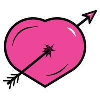 roze hart liefde icoon vector