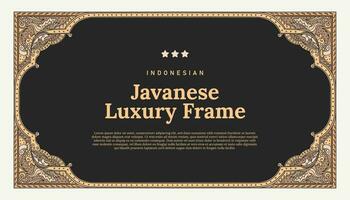 Javaans luxe kader grens sjabloon vector