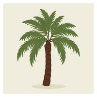 palm boom vector illustratie geïsoleerd Aan wit achtergrond