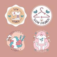 trage mode-badges vector