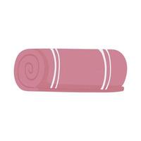 opgerolde roze handdoek