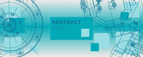 abstracte achtergrond concept mechanische engineering tekening. technisch behang vector