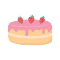 zoete cake met fruit vector