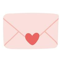 schattig liefde brief bericht in roze envelop icoon geanimeerd vector illustratie