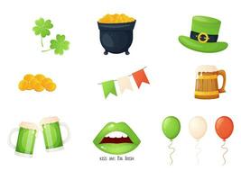 st patricks dag elementen reeks vector