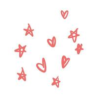 vector ster en hart achtergrond decoratie illustratie