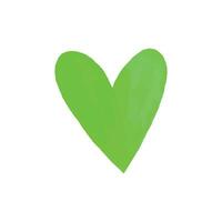 vector groen hand- getrokken waterverf met harten ontwerp elementen voor Valentijn dag