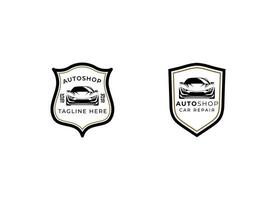 automotive auto winkel, garage, handelaar logo ontwerp. vector