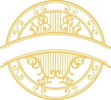 wijnoogst Koninklijk luxe Victoriaans sier- logo vector