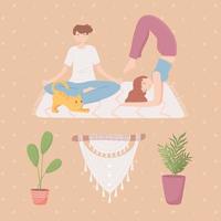 yoga mensen set vector