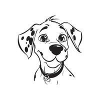 dalmatiër hoofd illustraties vector