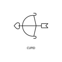 Cupido concept lijn icoon. gemakkelijk element illustratie. Cupido concept schets symbool ontwerp. vector